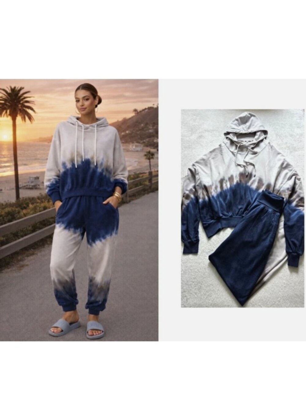 YFB YOUNG FABULOUS & BROKE Raissa 2-pc free people hoodie sweatpants set $395 m